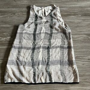 Max Studio Sheer Wavy Line Sleeveless Top - XS